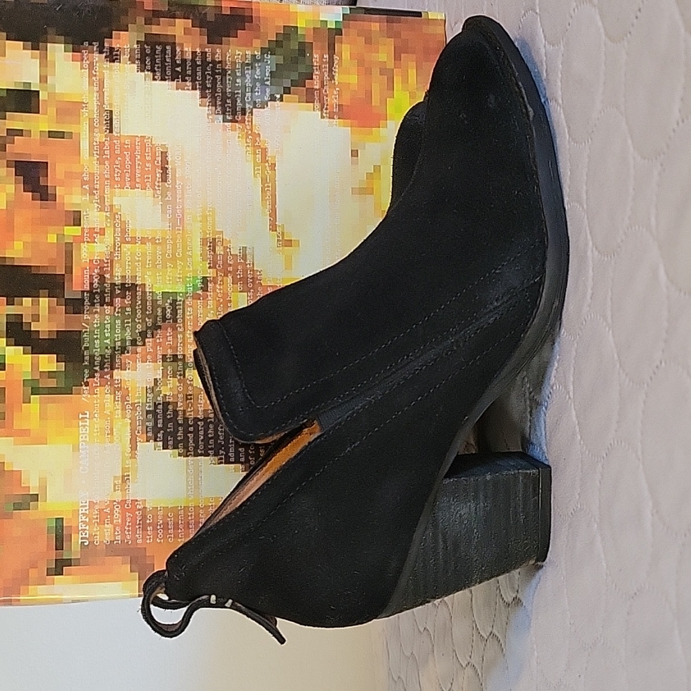 JEFFREY CAMPBELL BURMAN-2 BLACK HEEL BOOTIES Size 8